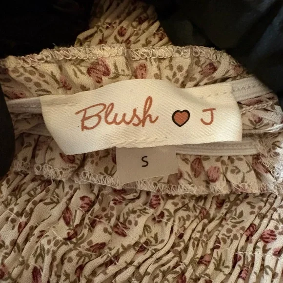 Blush Womens Cottagecore Smocked Floral Mini Dress Size Small Coquette Fairycore - Picture 11 of 15